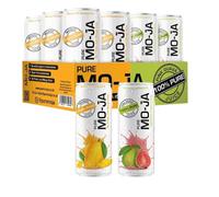 Mo-Ja Pure - 100% Pure Mango & Pink Guava Juice No Added Sugar, No Preservatives, Never from Concentrate 12 Cans (6x Mango, 6x Pink Guava) - 320ml Each Beverage Natural Fruit Sweet