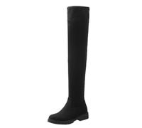 Mo Joc Women's Over The Knee Boots Block Heel 10cm Heel Stretch Boots for Date Night
