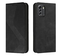Mo-Somnus Compatible with Nokia G60 5G, Shockproof Wallet Case PU Leather with Card Holder Folding Stand Magnetic Protect Flip Cover Nokia G60 5G Phone Cases (Black)