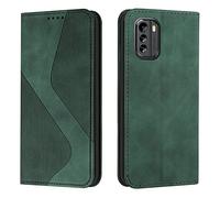 Mo-Somnus Compatible with Nokia G60 5G, Shockproof Wallet Case PU Leather with Card Holder Folding Stand Magnetic Protect Flip Cover Nokia G60 5G Phone Cases (Green)