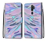 Mo-Somnus Compatible with Oppo A9 2020 / A5 2020 / A11X Case, PU Leather Flip Wallet Phone Cases Cover with Viewing Stand & 3 Card Holder, TPU Shockproof Magnetic Protective Folio Cover (Fluorescent)