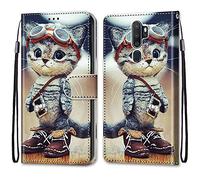 Mo-Somnus Compatible with Oppo A9 2020 / A5 2020 / A11X Case, PU Leather Flip Wallet Phone Cases Cover with Viewing Stand & 3 Card Holder, TPU Shockproof Magnetic Protective Folio Cover (Cat 1)