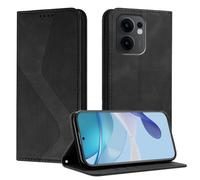 Mo-Somnus Compatible with OPPO Reno 13F 5G/Reno 13 FS 5G, Shockproof Wallet Case PU Leather with Card Holder Folding Stand Magnetic Protect Flip Cover OPPO Reno 13 FS 5G Phone Cases (Black)