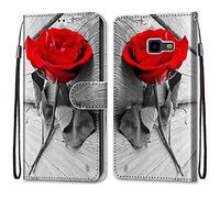 Mo-Somnus Compatible with Samsung Galaxy J4 Plus 2018 / J4 Prime Case, PU Leather Flip Wallet Phone Cases Cover with Viewing Stand & 3 Card Holder, TPU Shockproof Magnetic Folio Cover (Rose)