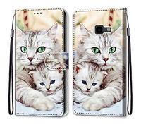 Mo-Somnus Compatible with Samsung Galaxy J4 Plus 2018 / J4 Prime Case, PU Leather Flip Wallet Phone Cases Cover with Viewing Stand & 3 Card Holder, TPU Shockproof Magnetic Folio Cover (Cat 2)