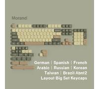 Moa Keycaps 7u Alice Layout Space Keys Morandi Pbt Big Set Key Caps Ansi Russian Korean ISO Spanish German French Abnt2 Brazil Spanish
