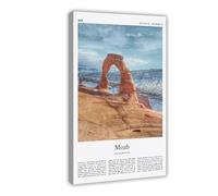 Moab Color Print Moab Real Photo Poster Travel Poster Gift Utah United States USA Travel Minimal City Print Canvas Deco Prints Frame 16x24inch
