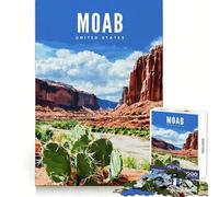 Moab United States for Adults 1000 Piece Puzzle Mind Wellness Leisure Pleasure Sharp Edges Unique Xmas Gift size 38x26cm
