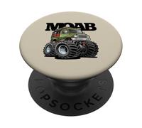 Moab Utah 4x4 Offroad Overlanding RV Truck Cartoon Design PopSockets Adhesive PopGrip
