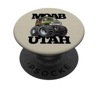 Moab Utah 4x4 Offroad Overlanding RV Truck Cartoon Design PopSockets Adhesive PopGrip