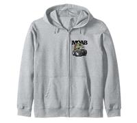 Moab Utah 4x4 Offroad Overlanding RV Truck Cartoon Design Zip Hoodie