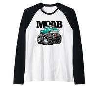 Moab Utah Classic Vintage Offroad 4x4 Pick-up Truck Design Raglan Baseball Tee