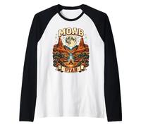 Moab Utah Desert Camping Moon Canyon Adventure Raglan Baseball Tee
