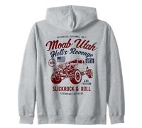 Moab Utah Hells Revenge 4x4 Vintage Distressed Style Design Zip Hoodie