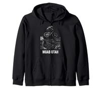 Moab Utah Mountain Bike MTB Biking Biker Zip Hoodie