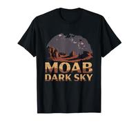 Moab Utah Night Sky Milky Way Red Rock Canyon Vintage Retro T-Shirt