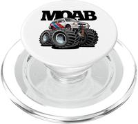 Moab Utah Retro Rally Car Offroad 4x4 Cartoon Design PopSockets PopGrip for MagSafe