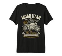 Moab Utah Route U-128 Colorado River Retro Motorcycle Design Premium T-Shirt