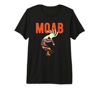 Moab Utah USA Dancing Kokopelli Southwest Distressed Design Premium T-Shirt