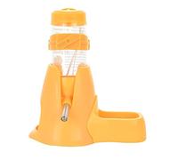 MOACC Hamster Water Bottle, No Drip Automatic Feeder Water and Food Dispenser, Small Animal Drinking Bottle Ideal for Guinea Pig, Rat, Rabbit, Dwarf, Gerbil, Chinchilla(80ML, Yellow)