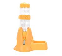 MOACC Hamster Water Bottle, No Drip Automatic Feeder Water and Food Dispenser, Small Animal Drinking Bottle Ideal for Guinea Pig, Rat, Rabbit, Dwarf, Gerbil, Chinchilla(125ML, Yellow)