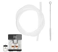 Moageme 2 m Milk Tube and Cleaning Brush for Ninova Jura Krups Severin, Silicone Milk Hoses Replacement Pipe with Cleaning Brush for Fully Automatic Coffee Machines
