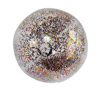 Moageme 24 Inch Inflatable Glitter Beach Balls Transparent PVC Sequin Beach Ball Confetti Beach Balls Swimming Pool Balls Inflatable Beach Balls With Inflator For Kids Adults Outdoor Pool Beach Favor