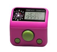 Moageme Finger Clicker,Mini Digital Ring Compass Watch,Ring Counter | for Knitting Crochet Prayer Golf Swimming Fishing Baseball Basketball Classroom Coaching Exercise