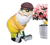 Moageme Golfing Garden Statue, Golfer Garden Outdoor Figurine, Funny Golf Garden Statue Ornaments, Golf Dwarf Resin Handicrafts Decorations for Patio Yard Lawn Home