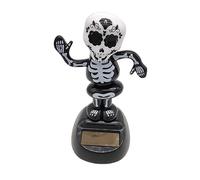 Moageme Halloween Solar Figurines - Solar Bobble Shaking Head Toy Solar Powered Dancing Toys Car Dashboard Decorations Halloween Favourites Supplies