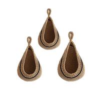 Moageme Jute Teardrop Hanging Fruit Basket, Boho Woven Storage Basket for Kitchen, Bedroom, Bathroom & Living Room