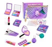 Moageme Kids Makeup Set,Washable Beauty Playset,Cosmetic Playset - for Vanity Preschool Kindergarten Nursery Party Home Birthday Festival