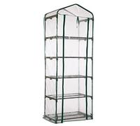 Moageme Replacement Greenhouse Cover, 5 Tier UV Protection Transparent PVC Garden Greenhouse for Flowers, Seedlings, Strawberries, Plants, 189x49x89cm (Frame Not Included)