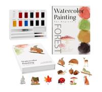 Moageme Watercolor Workbook for Adults Coloring Art Pages Painting Notebook