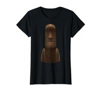 Moai Head Easter Island Chili Value Graphic T-Shirt, Women, Black, XL