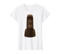 Moai Head Easter Island Chili Value Graphic T-Shirt, Women, White, XL