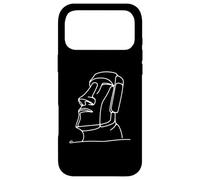 Moai Line Art Archaeology Fan Case for iPhone 17 Pro Max