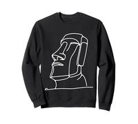 Moai Line Art Archaeology Fan Sweatshirt