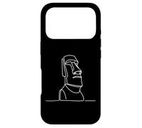 Moai Statues Easter Island Line Art Drawing Case for iPhone 17 Pro