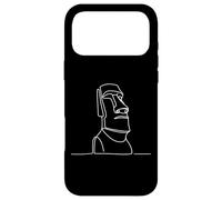 Moai Statues Easter Island Line Art Drawing Case for iPhone 17 Pro Max