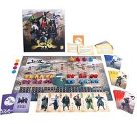 Joraku Deluxe - by Moaideas Game Design | Strategy and Tactics in Feudal Japan | Includes 40 Wooden Samurai Meeples | Trick-Taking Meets Area Control | 2-4 Players | 20-40 Minutes
