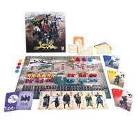Joraku Deluxe - by Moaideas Game Design | Strategy and Tactics in Feudal Japan | Includes 40 Wooden Samurai Meeples | Trick-Taking Meets Area Control | 2-4 Players | 20-40 Minutes