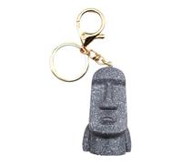 Moaii Head Statue - Easter Island Men Women | Key Chain Pendant Moaii Head Island Room Stone Decoration for Men Women for Bag, New Moaii-Small, Siehe Beschreibung