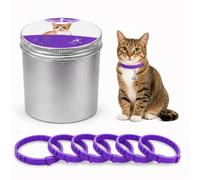 MOAITO Calming Collar for Cats, 6-Pack for Long-Lasting Calm, Natural Stress & Anxiety Relief Pheromone Collar, Soft Breakaway Design, Adjustable Fit (8″-15″), Travel-Ready & Odorless