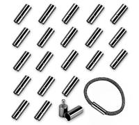 MOAMUN 20 PCS Rope Bracelet Clasps for Bracelet Making, Stable Push Cord End Caps Necklace Clasp Jewellery Clasps Bracelet Fasteners for Leather Necklace Bracelet Buckle(4MM) (Black)