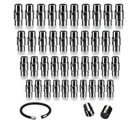 MOAMUN 40PCS Magnetic Bracelet Clasps and Closures, Cord End Caps Magnetic Necklace Clasps, Leather Rope Bracelet Clasp Jewellery Clasp for Bracelets Anklet Jewellery Making DIY (Black, 3+4+5+6MM)