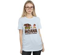 Moana Adventures in Oceania Cotton Boyfriend T-Shirt Disney White XXL