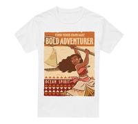 Moana Bold Adventurer T-Shirt White | Size: Large Moana White L