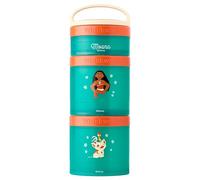 (Moana) DiSNEY PRINCESS Whiskware Stackable Snack Pack - 3 Jar + Handle - Blue/Orange/Pink