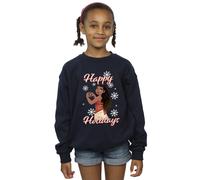 Moana Girl's Happy Holiday Sweatshirt in Navy | Size: 5-6 Years Moana Navy 5-6 Years